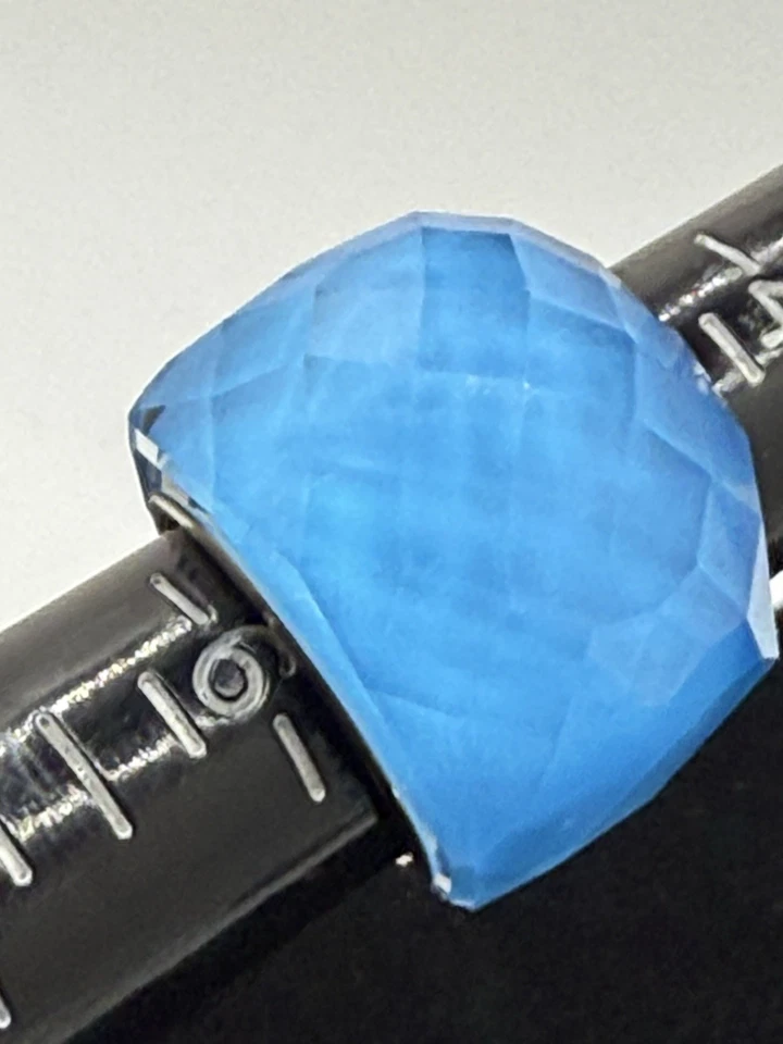 Swarovski Nirvana Azul Cristal Facetado Grueso Cúpula Forma Talla 5.25 Foto 3 de 4