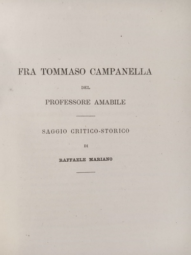 Raffaele Mariano Fra Tommaso Campanella del Prof. Amabile 1889 Accademia Napoli - Bild 2 von 3