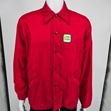 Vintage 1970s Gem Sportswear Voris Seeds Four Leaf Clover Farm Coach Jacket L 