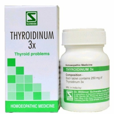 Willmar Schwabe India Homeopathic Thyroidinum 3X (20gm Tablets)