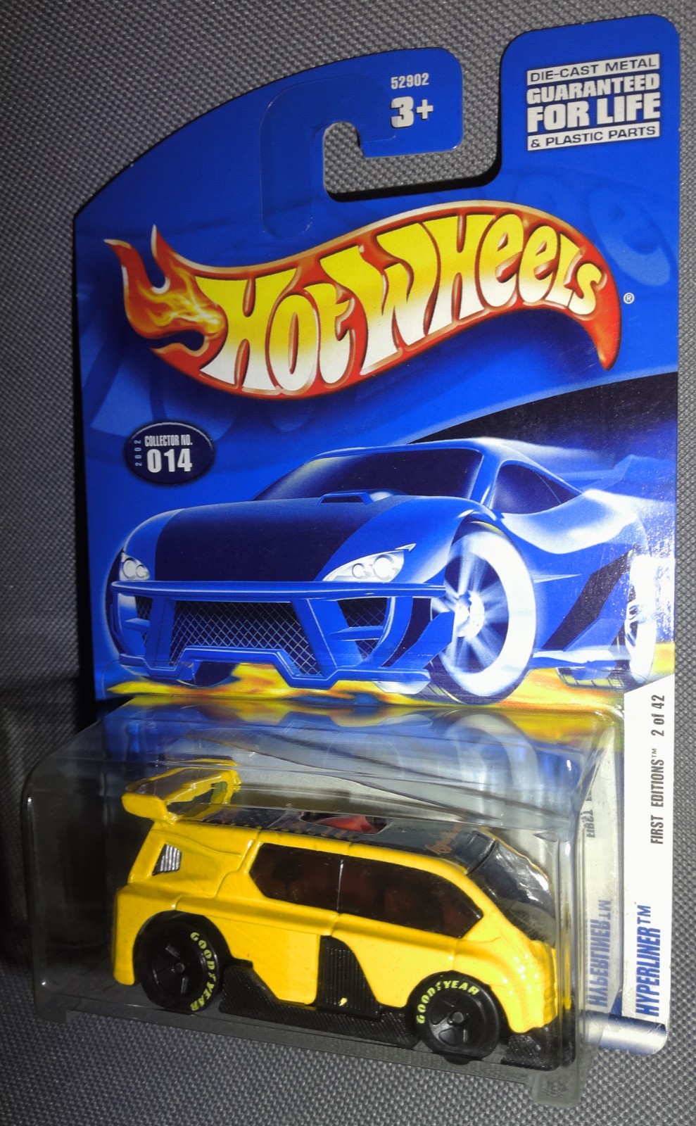 Hot Wheels 2002 #014 First Editions #2 of 42 Hyperliner Yellow Black BGY5SPs