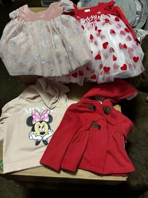 Disney Minnie Mouse Baby Girl Clothing Lot Hoodie Dresses Floral Jacket Cotton