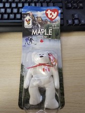 Ty Maple The Bear Canadian Beanie Baby In Box