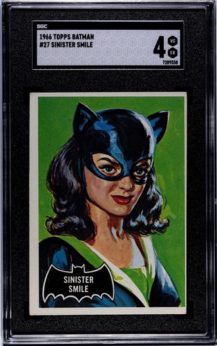 1966 Topps Batman Black Bat #27 Sinister Smile — SGC 4