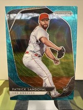 Patrick Sandoval #26 Prizm Teal Wave MLB Baseball 2020 Los Angeles Angels RC