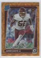 2021 Panini Donruss Optic Rated Rookie Orange Scope Prizm 62/79 Jamin Davis 0z8s