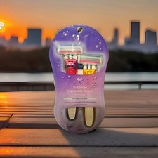 CVS BEAUTY-WOMENS-5 BLADE-DISPOSABLE RAZORS-W-ALOE FOR SENSITIVE SKIN-2 RAZORS