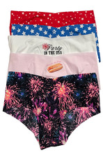 Victoria Secret Cheekster Panties Womens Medium 5 Pairs No Show Americana