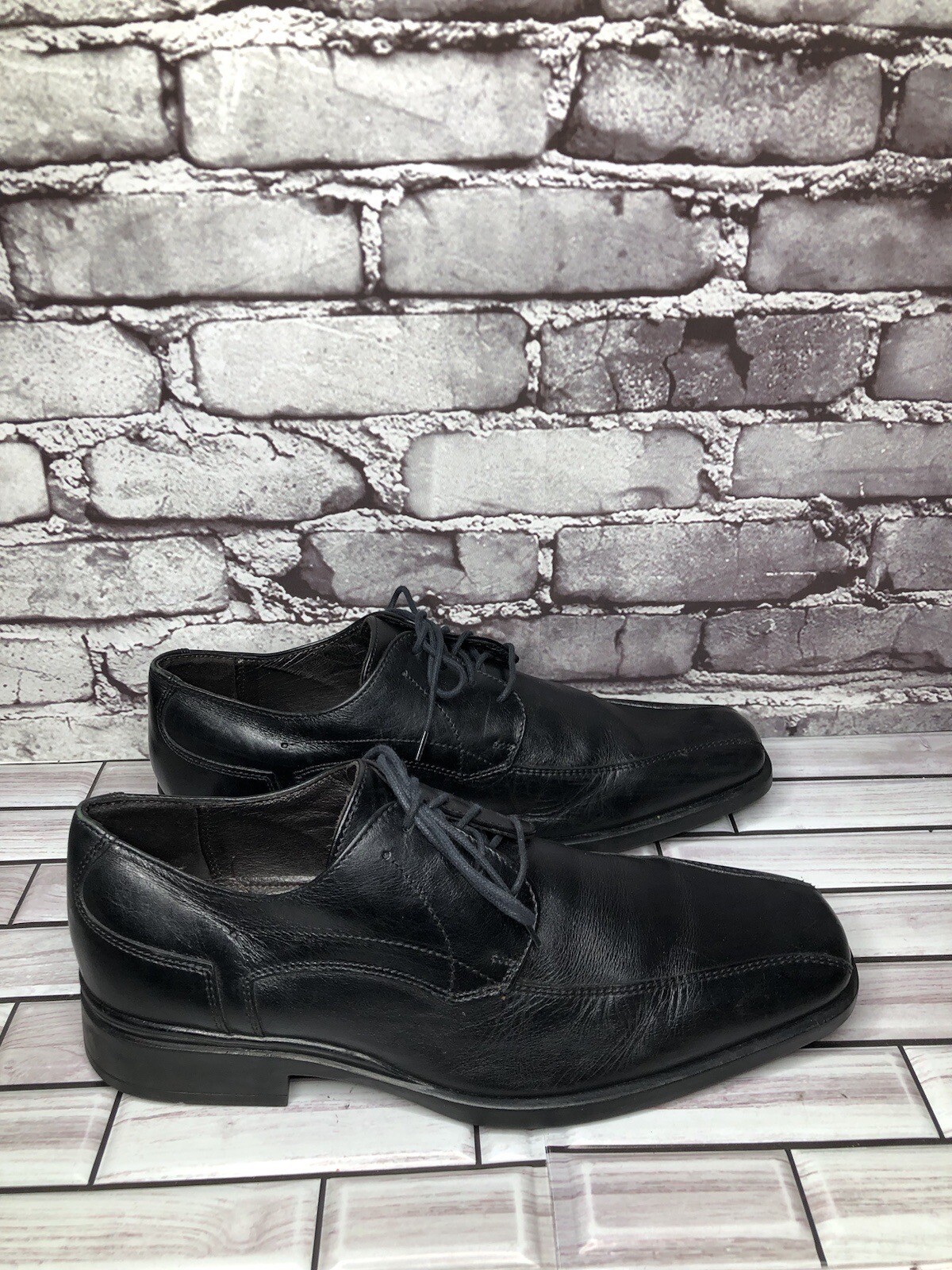 SAOLA Scarpe eleganti stringate per bicicletta in pelle nera da uomo taglia 10 M US 43EU