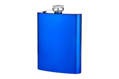 ANGELO Flachmann - blue metallic 8 oz / 240 ml - NEU & ovp - 490600