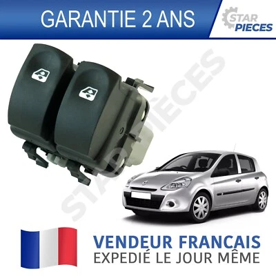 COMMANDE BOUTON LEVE VITRE AVANT GAUCHE RENAULT CLIO 3 2005-2014 8200214939 - Photo 1/4