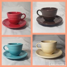 NEW FIESTAWARE Homer Laughlin Cups and Saucers Replacements ***YOU CHOOSE***