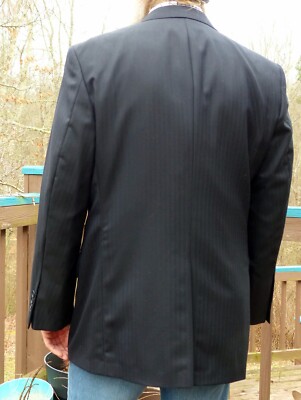 Brooks Brothers Navy Herringbone 1818 Madison Blazer Jacket 42 R