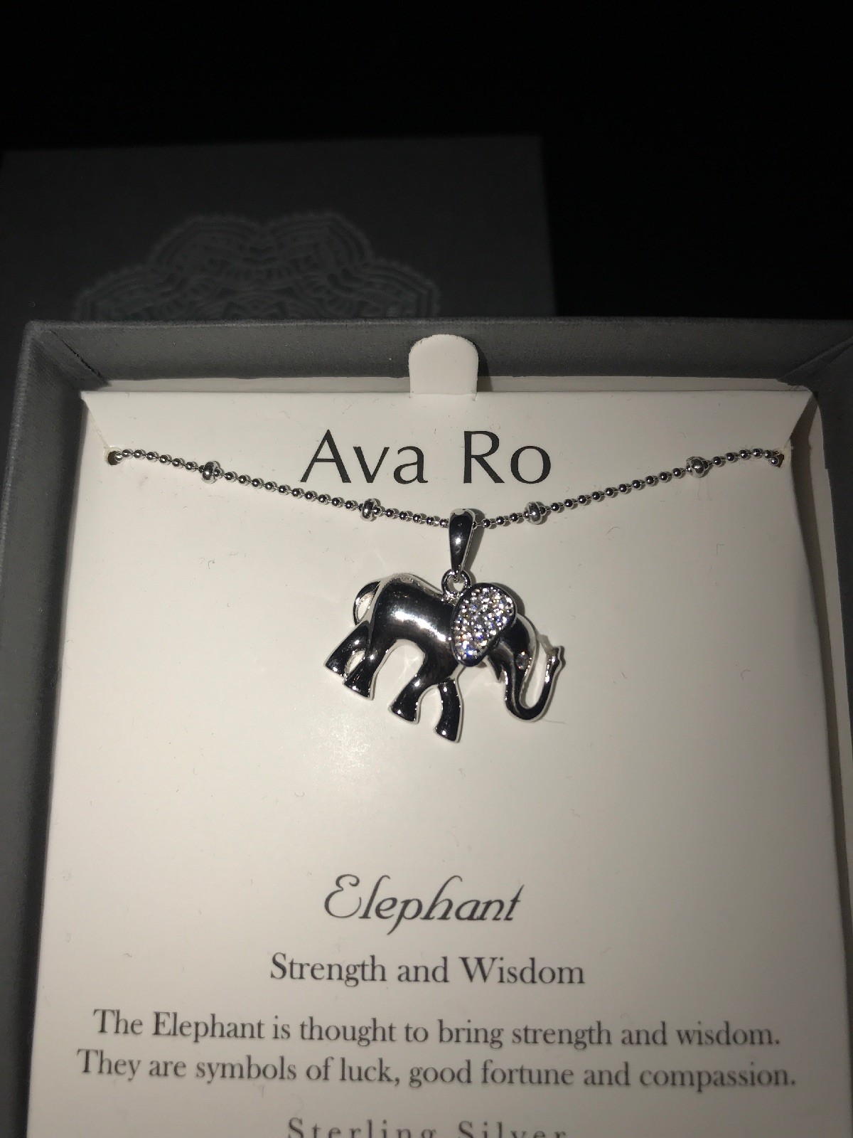 AVA RO Elephant Sterling Silver 