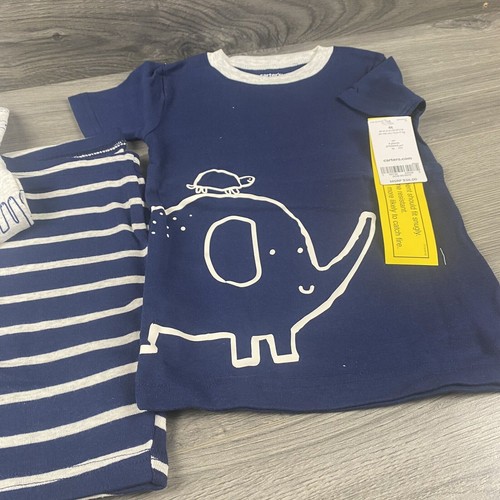 Carter's Boys Animals Top, Shorts & Pants Pajama Set 4T New With Tags - Picture 3 of 6