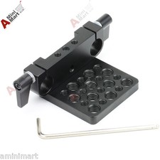 Tripod Rod Clamp Cheese Mounting Plate fr DSLR Rig Follow Focus 15mm Rod Support