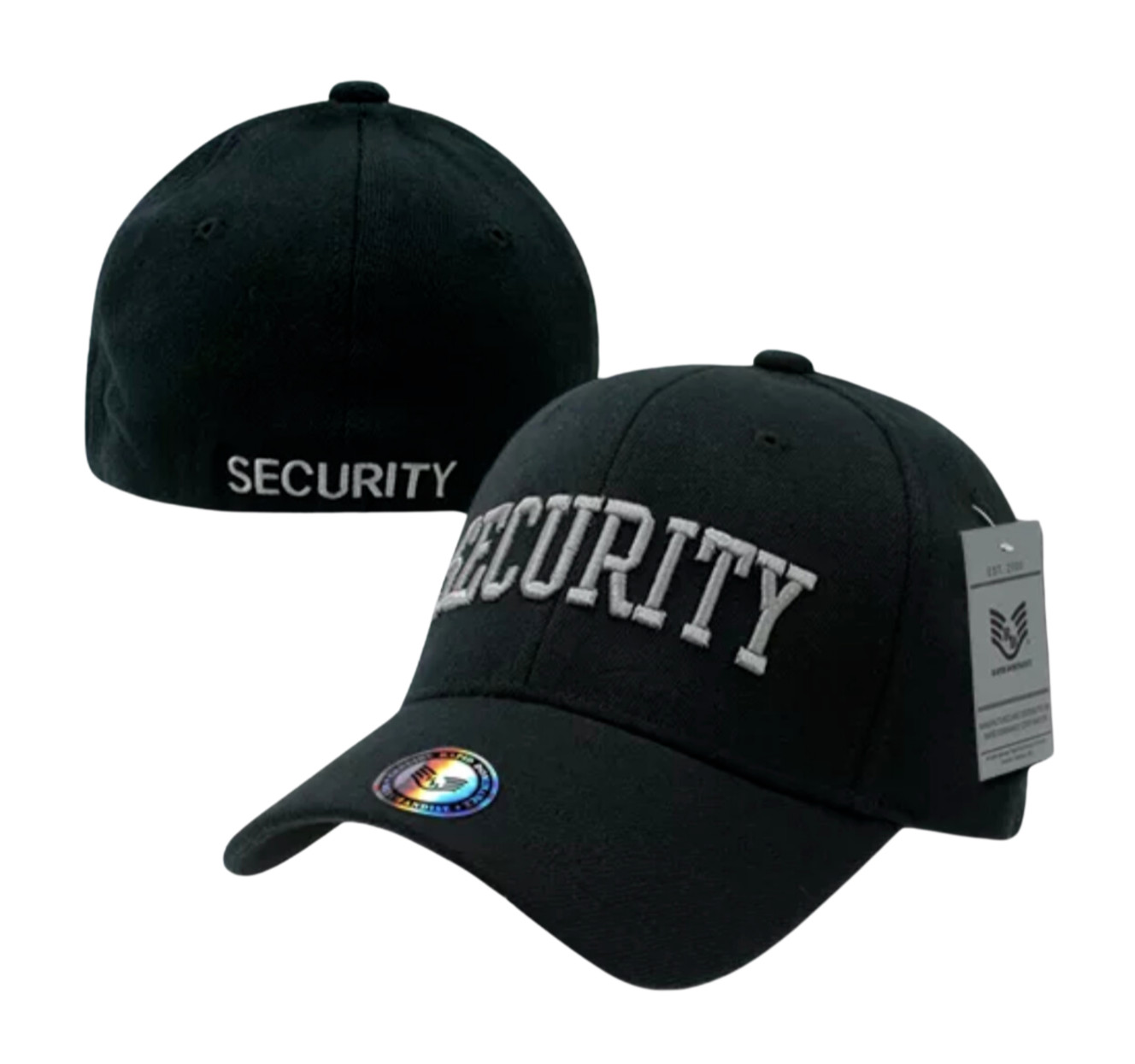 Security Officer Guard Flex Embroidered Baseball Fit Ball Cap Hat S/M L/XL