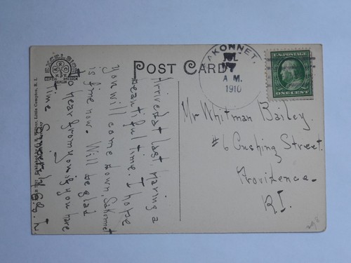 Postcard E58709 Little Compton, Sakonnet, RI West & Sakonnet Light c-1907-1915 - Picture 2 of 2