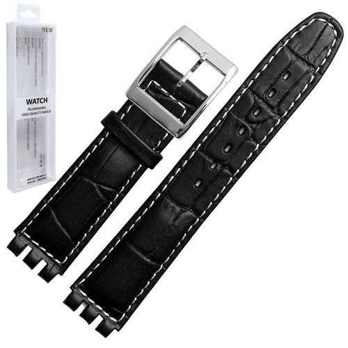 17mm 19mm Leather Strap For Swatch Wristwatch Bands For Man Women Replacement - Picture 8 of 23