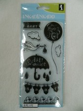 Inkadinkado 8 pc  Repositional Clear Stamps- BABY SHOWER