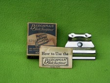 Vintage Ice Skate Sharpener, Made by Berghman Co of Maywood, Ill, Pat Date 1920