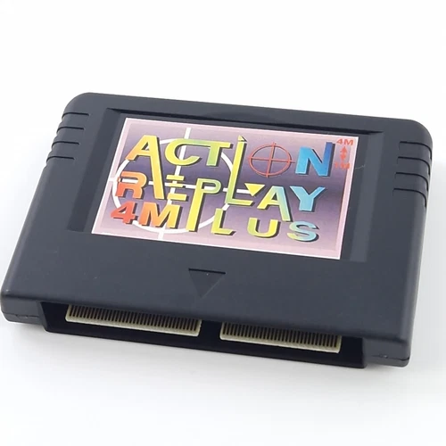 Sega Saturn Accessories: Action Replay 4m Plus + Empty Cartridge & Original Box -