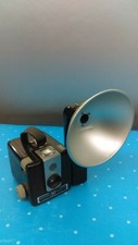 Vintage 1950's Kodak Brownie Hawkeye Flash Camera With Flash Mount Clean B2