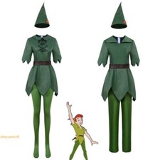 Peter Pan Wendy Cosplay Peter Pan Costume Men Top Pants Women Full Outfit Gifts