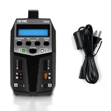 SkyRC T200 Dual AC/DC 100W X2 12A RC Battery Charger For Car Truck Lipo Charger