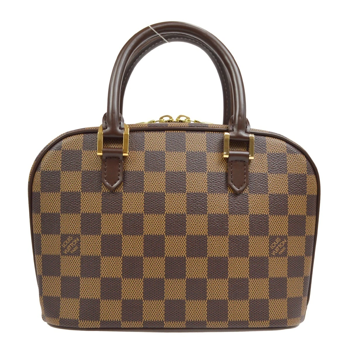 LOUIS VUITTON SARRIA MINI HANDBAG PURSE DAMIER EBENE N51286 CA0042 54836