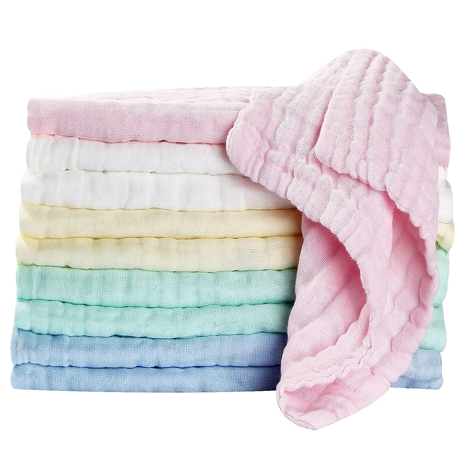Baby Muslin Washcloths Baby Wipes Soft Newborn Essentials Baby Towels and Washcl