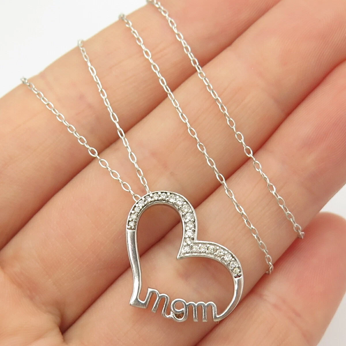 Open heart mom necklace 2025