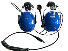Nuovissime cuffie 3M PELTOR Twin Cup ATEX montate sul casco MT72H540P3E-50 RRP-£467