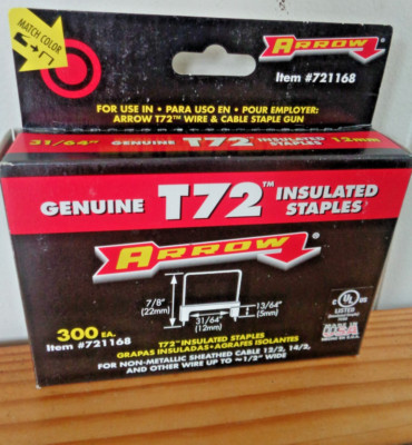 ARROW T72 Insulated Staples 7/8'' x 31/64'' 721168