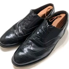 VTG men's DEXTER wingtip oxfords leather Black made in USA size 12 WW