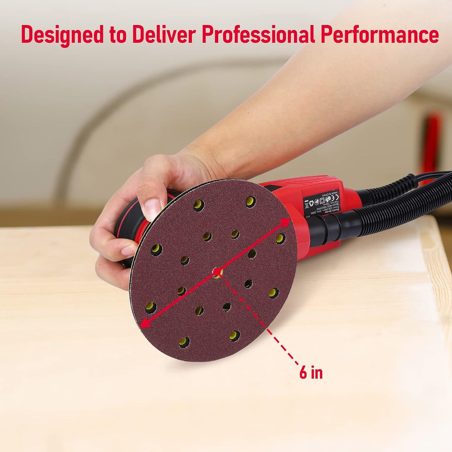 Electric Random Orbital Sander,PioneerWorks Brushless Motor, Polishing,Carpentry