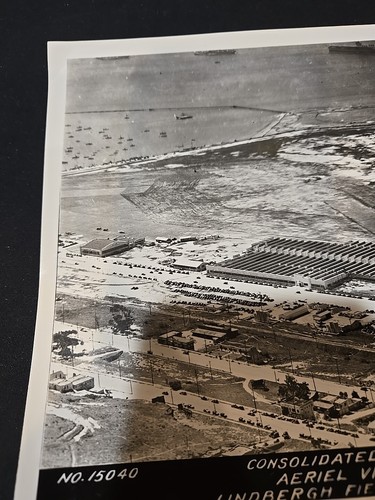 Foto d'epoca consolidata corpo aereo 1935 Ariel vista pianta Lindgergh Field - Foto 4 di 11