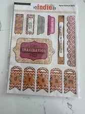 My Mind's Eye Indie Chic Saffron "Birds" Layered Chipboard Stickers Scrapbooking