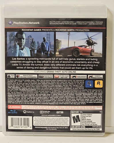 Grand Theft Auto V (PlayStation 3, 2013) CIB & gespielt *KARTE enthalten* - Bild 2 von 3