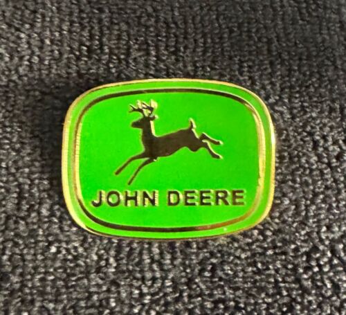 John Deere -Green & Gold Enamel Lapel or Hat Pin - Picture 1 of 2