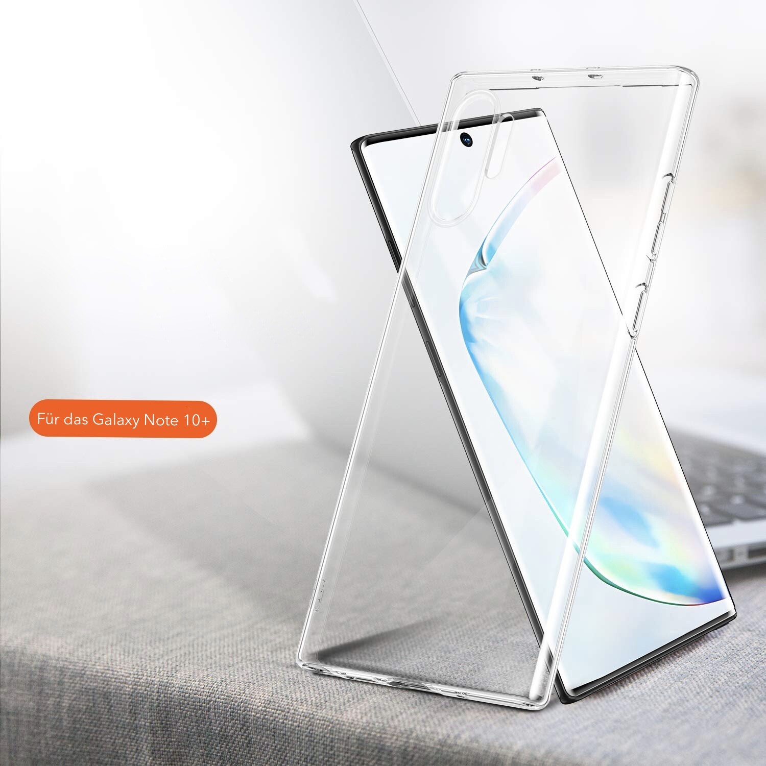Custodia per Samsung Galaxy Note 10 Plus Silicone Custodia Protettiva Slim Fit Trasparente foto 5