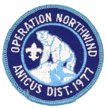 MINT Vintage 1977 Operation Northwind Anicus District Patch Polar Bear Scouts