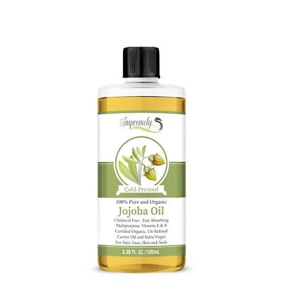 SUPREMELY Jojoba Oil Organic for Hair Body Skin Face Oil Pure Natural Cold Pressed 100ml