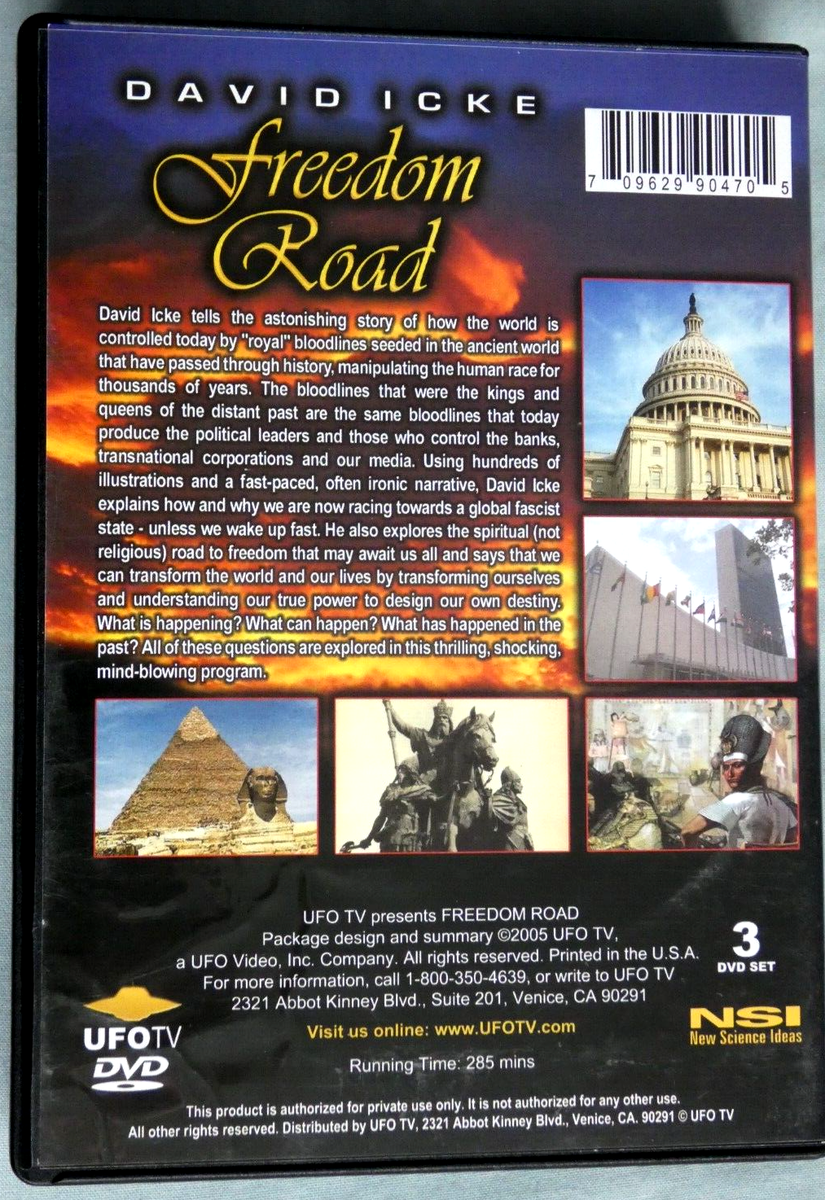 DAVID ICKE - Freedom Road - 3 Disc DVD Set | eBay UK