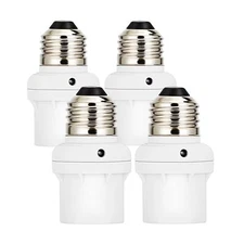 DEWENWILS Dusk to Dawn Bulb Socket Outdoor Automatic Light Sensor Socket 2/4Pack