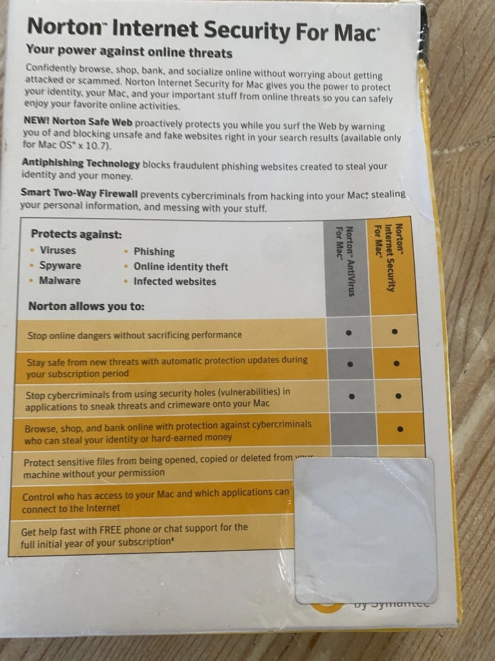 New Norton Internet Security Retail V5 CD/DVD 1 Year 1 MAC. NIS MAC 5.0 IN 1U MM - Image 2 of 3