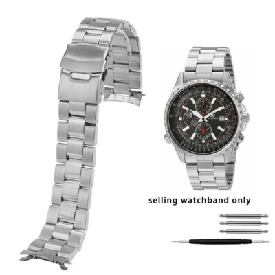 Stainless Steel Watchband Fit For Casio Edifice Series EF-527D Metal Watch Strap