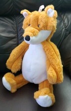 Petlou 16" Fox Dog Toy w/2 Sqeakers,Grunter Crinkle Ears Orange New