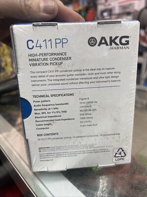 AKG C411 PP Instrumental Microphone for Stringed Instruments 10