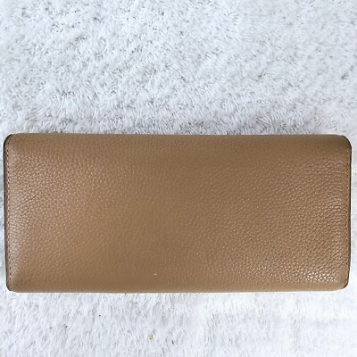 COACH 財布 Coach Zip Card Case Banana CR833 ID Wallet Brown Canvas Leather